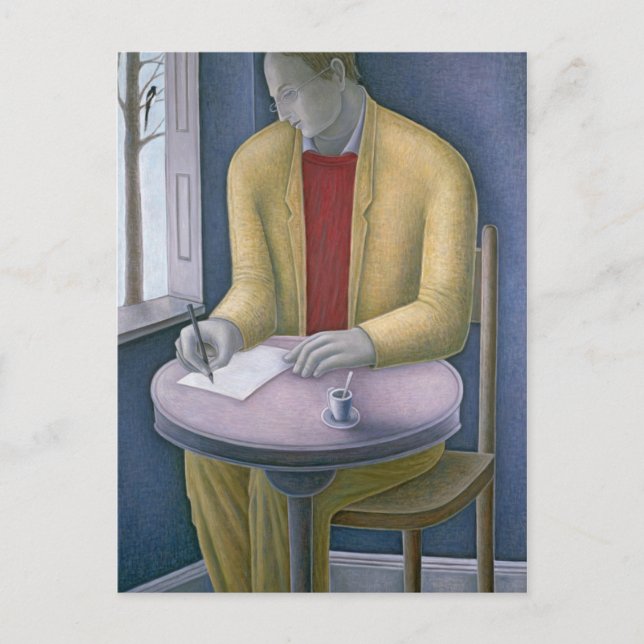 Man Writing 2004 Postcard (Front)