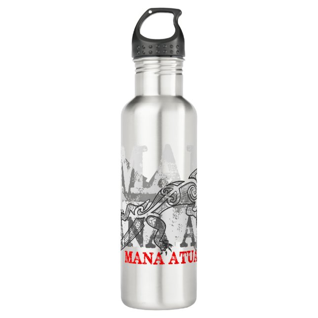 Mana Atua - power from the gods - white 710 Ml Water Bottle (Front)
