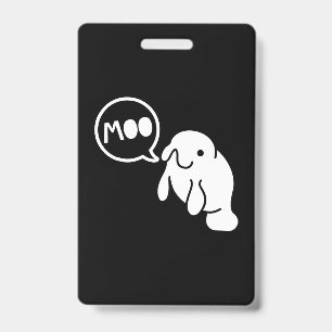 Mana Cows Of  Sea Funny Marine Biology ID Badge