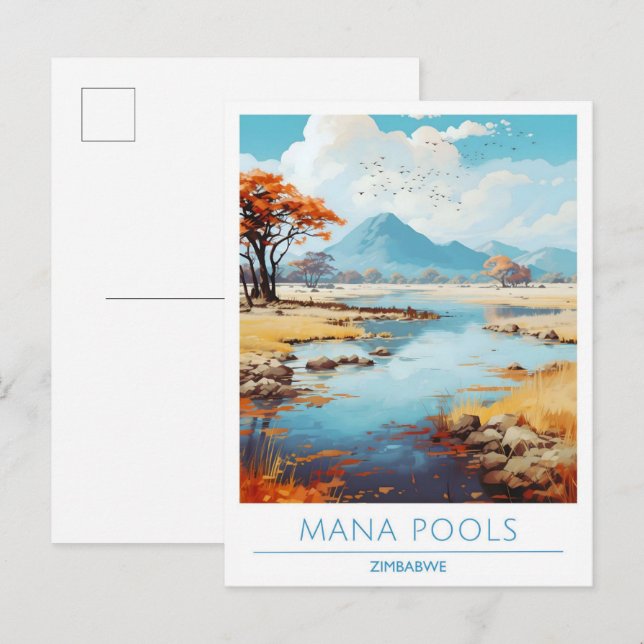 Mana Pools National Park Zimbabwe Travel  Postcard (Front/Back)