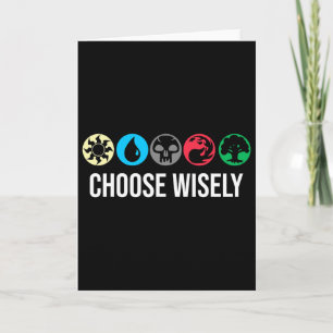Mana Symbols Gathering Magic - Choose Wisely Blue Card