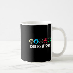Mana Symbols Gathering Magic - Choose Wisely Blue Coffee Mug