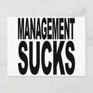Management Sucks Postcard