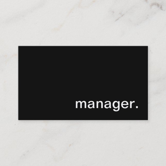 Manager Business Card (Front)