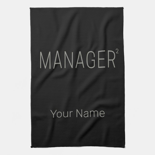 Manager CEO or Self-employed And Freelancer Design Tea Towel (Vertical)