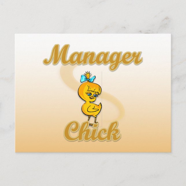 Manager Chick Postcard (Front)
