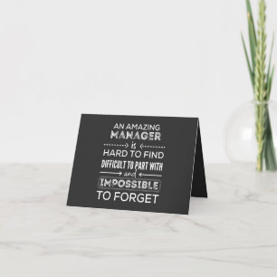 Manager, Gift For Manager, A Truly Great Manager Card