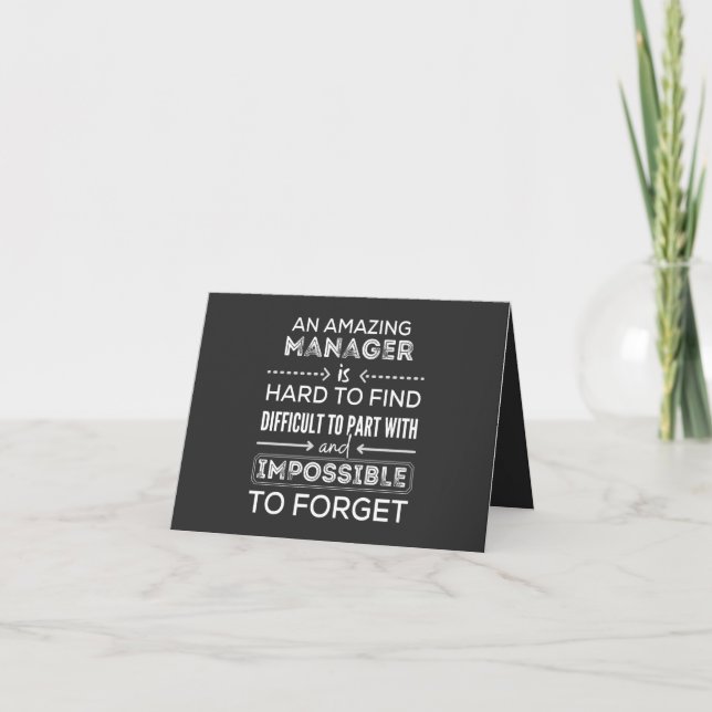 Manager, Gift For Manager, A Truly Great Manager Card (Front)