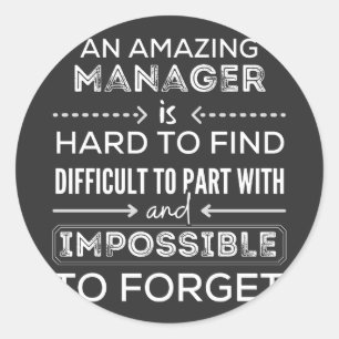 Manager, Gift For Manager, A Truly Great Manager Classic Round Sticker