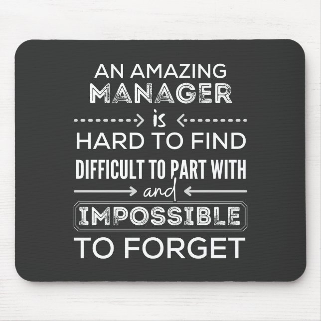 Manager, Gift For Manager, A Truly Great Manager Mouse Pad (Front)