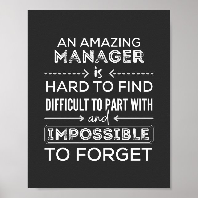 Manager, Gift For Manager, A Truly Great Manager Poster (Front)