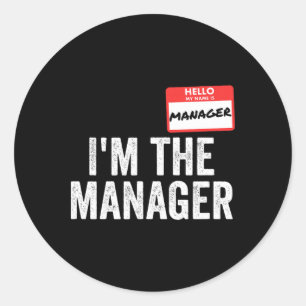 Manager Halloween Costume Karen And Manager Matchi Classic Round Sticker