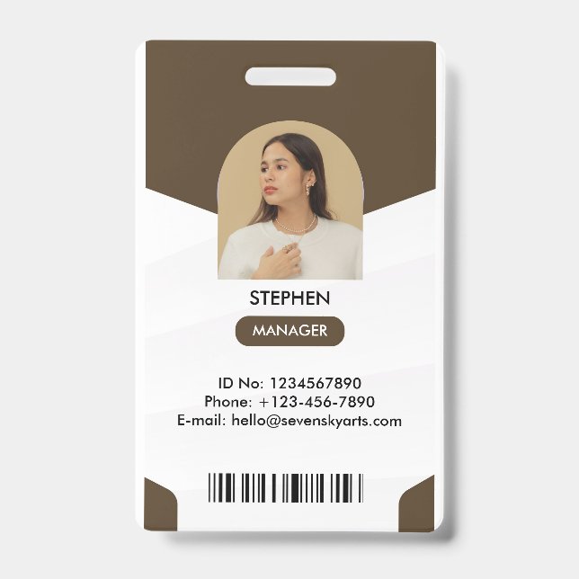 Manager ID Card Badge (Front)