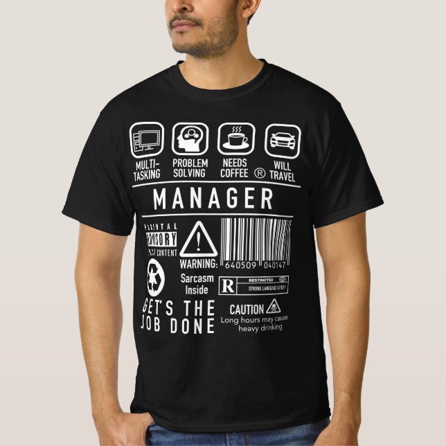 Manager Team Leader, Supervisor, IT Manager T-Shirt (Front)