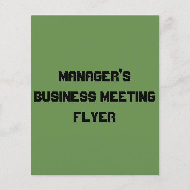 manager's business meeting flyer (Front)