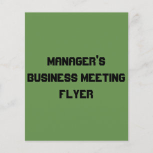 manager's business meeting flyer
