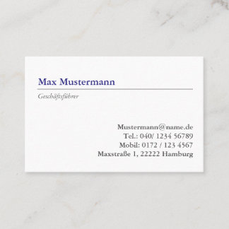 Managing Director Business Card