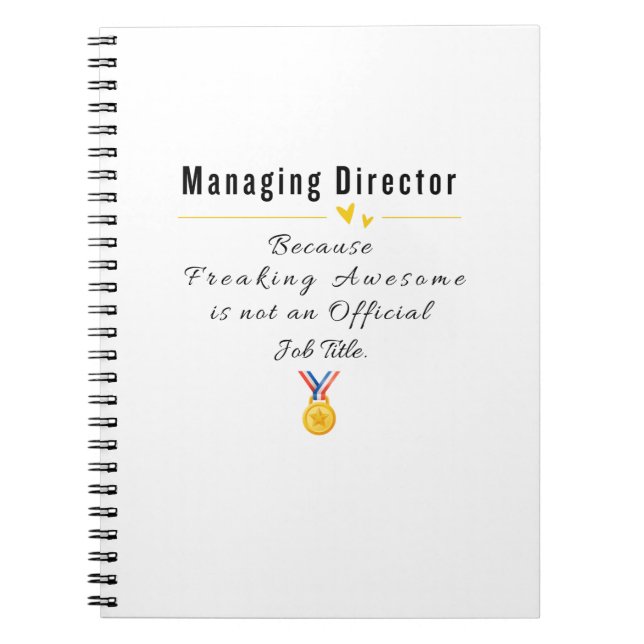 Managing Director Notebook (Front)