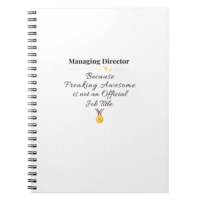 Managing Director Notebook (Front)