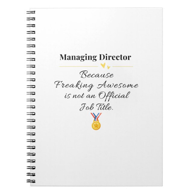Managing Director Notebook (Front)
