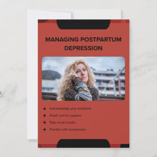 Managing Postpartum Depression Awareness Design Holiday Card