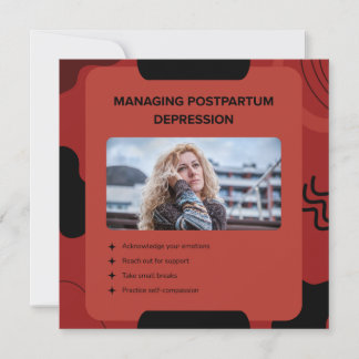 Managing Postpartum Depression Awareness Design Holiday Card