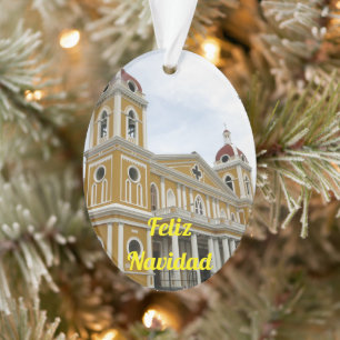 Managua, Nicaragua Panoramic Christmas Ornament