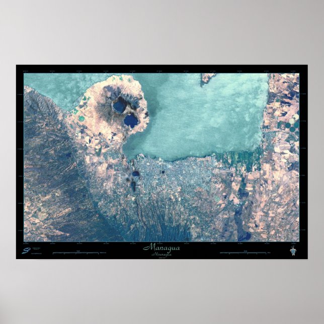 Managua, Nicaragua Satellite Poster (Front)