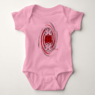 manaia on baby romper suit bodysuit