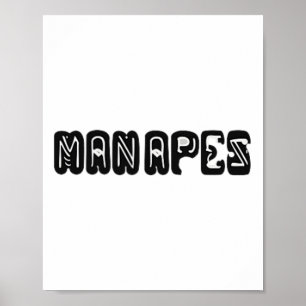 Manapes Snowboarding Ape In The Rocky Mountains Poster