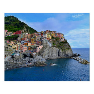Manarola Cinq Terre Italy Europe Coastal Village Poster