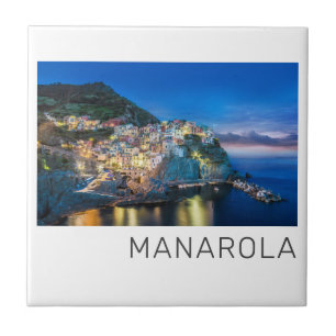 Manarola Cinque Terre La Spezia Italy Panorama Ceramic Tile