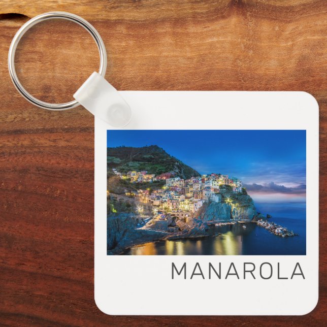 Manarola Cinque Terre La Spezia Italy Panorama Key Ring (Front)
