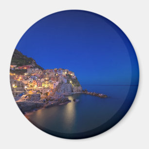 Manarola town in the Cinque Terre in the evening Magnet