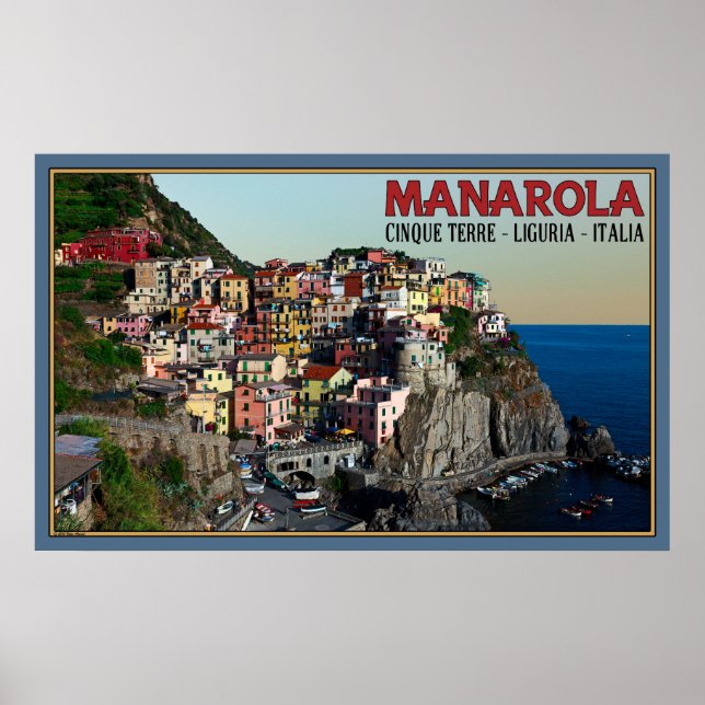 Manarola Town Poster (Front)