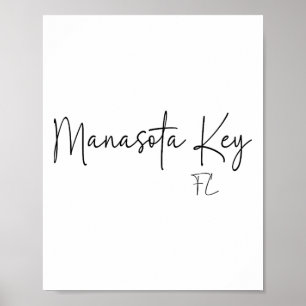 Manasota Key Florida Ca Retro Poster