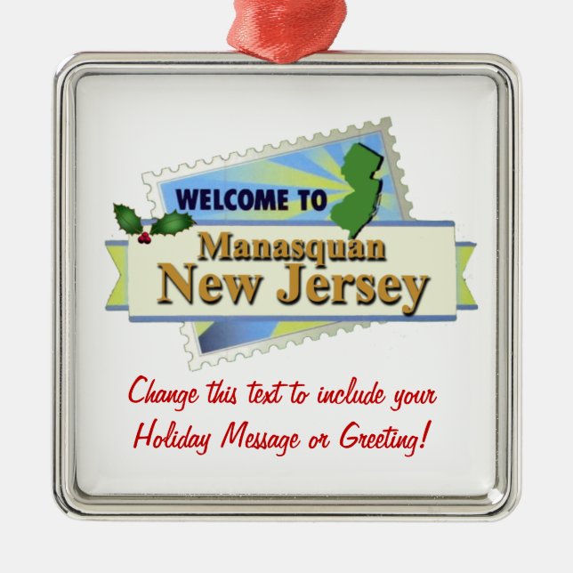 Manasquan NJ Metal Ornament (Front)