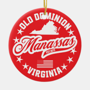 Manassas, Virginia Ceramic Ornament