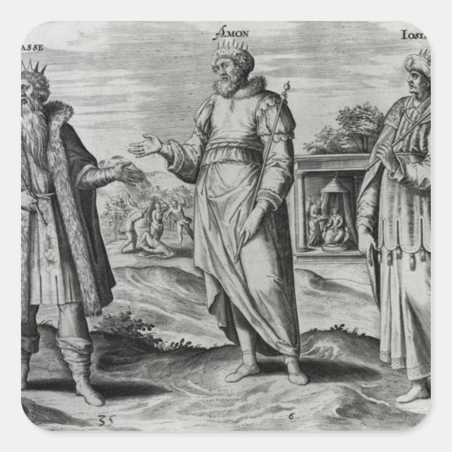 Manasseh  Amon  and Josiah Square Sticker (Front)