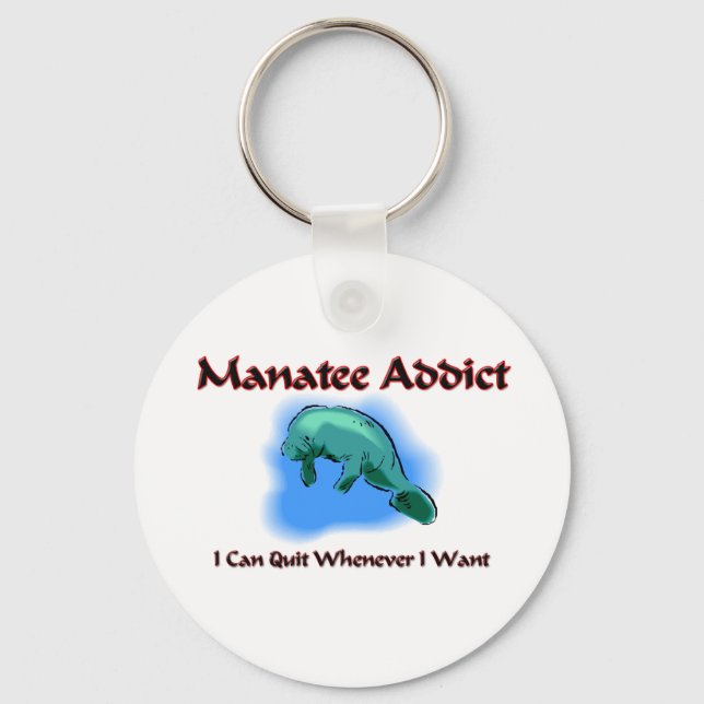 Manatee Addict Key Ring (Front)