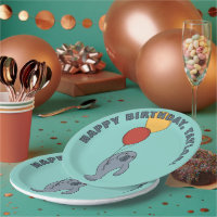 Manatee and Balloons Custom Birthday Party