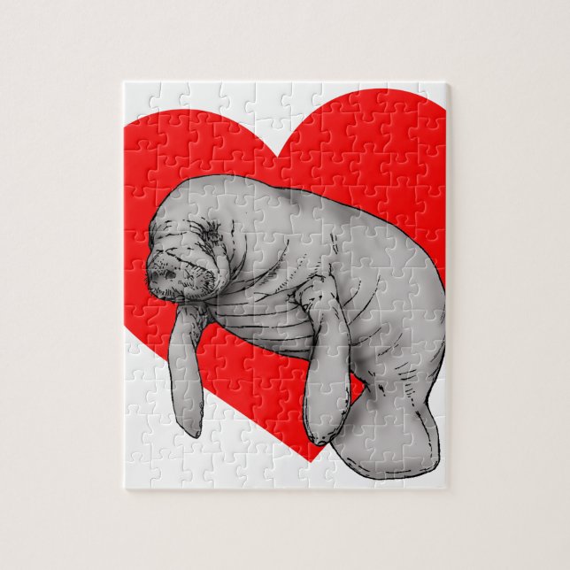 manatee art jigsaw puzzle (Vertical)