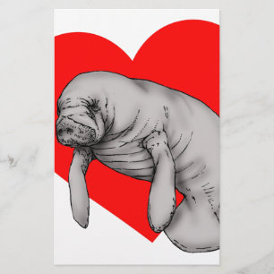manatee art stationery