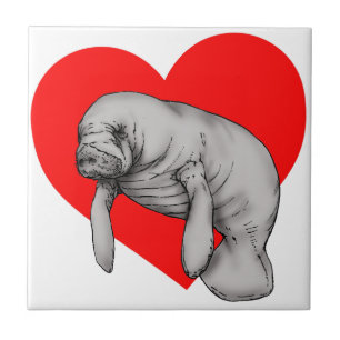 manatee art tile