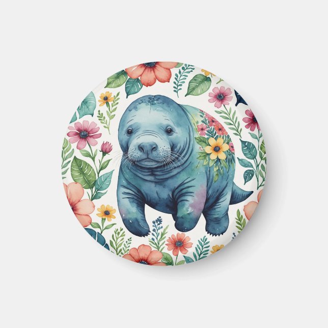 Manatee baby shirt magnet (Front)