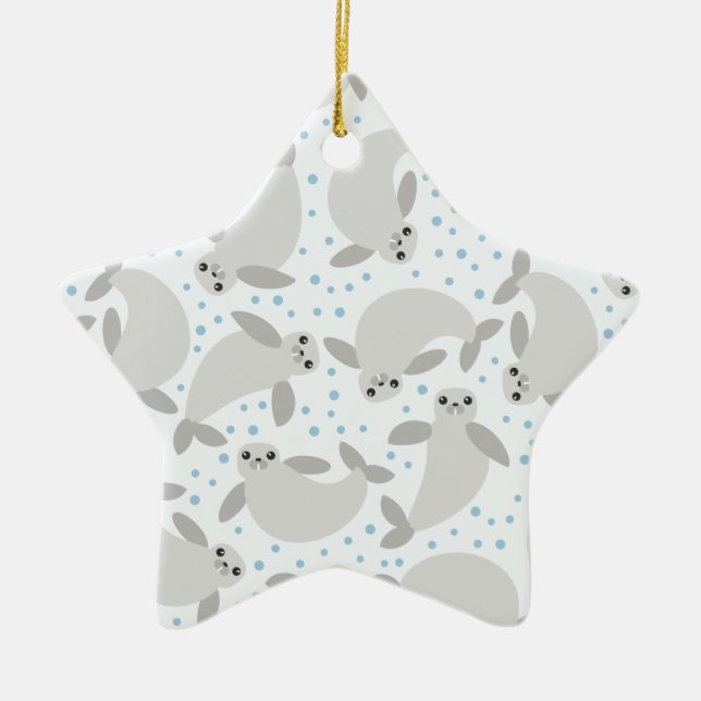 manatee ceramic tree decoration (Front)