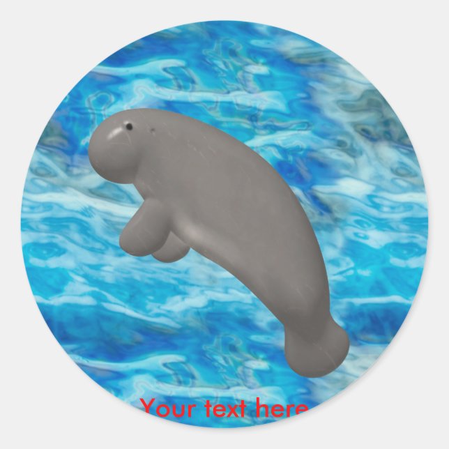 Manatee Classic Round Sticker (Front)