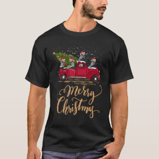 Manatee Driving Christmas Tree Truck Manatee Chris T-Shirt