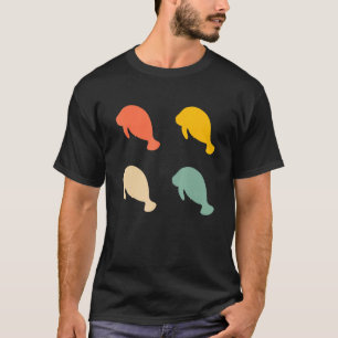 Manatee Dugong Sea Cow Retro T-Shirt