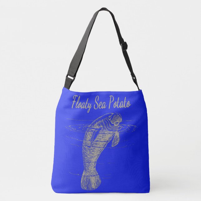 Manatee Floaty Sea Potato  Crossbody Bag (Back)